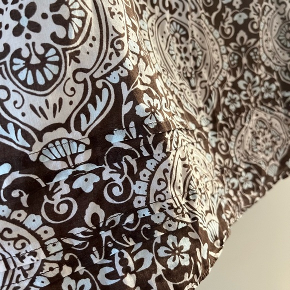 Ann Taylor Brown & White Patterned Elegant Lined Skirt women’s size 4 - Picture 7 of 14